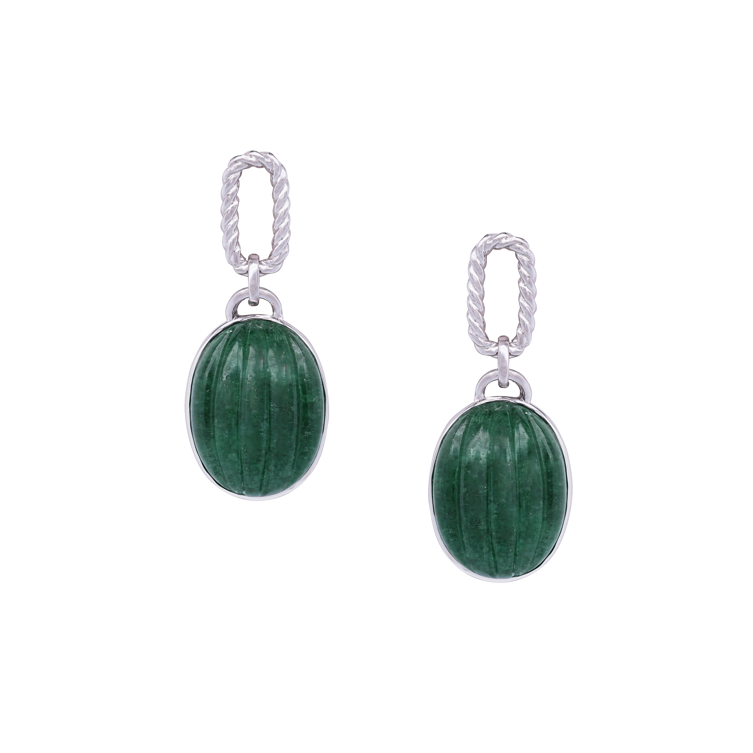 Adele Green Aventurine Earrings
